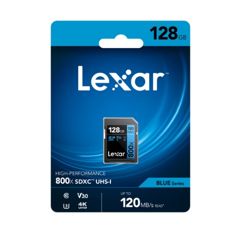 Lexar SDXC Blue Series UHS-I 800x 128GB V30