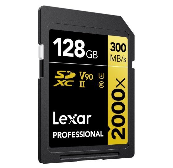 Lexar SDHC 128 GB PRO UHS II U3 V90 2000x Gold