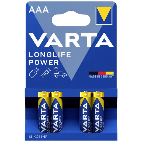 Varta Longlife Power AAA / LR03 Alkalinebatterijen 4-Pack