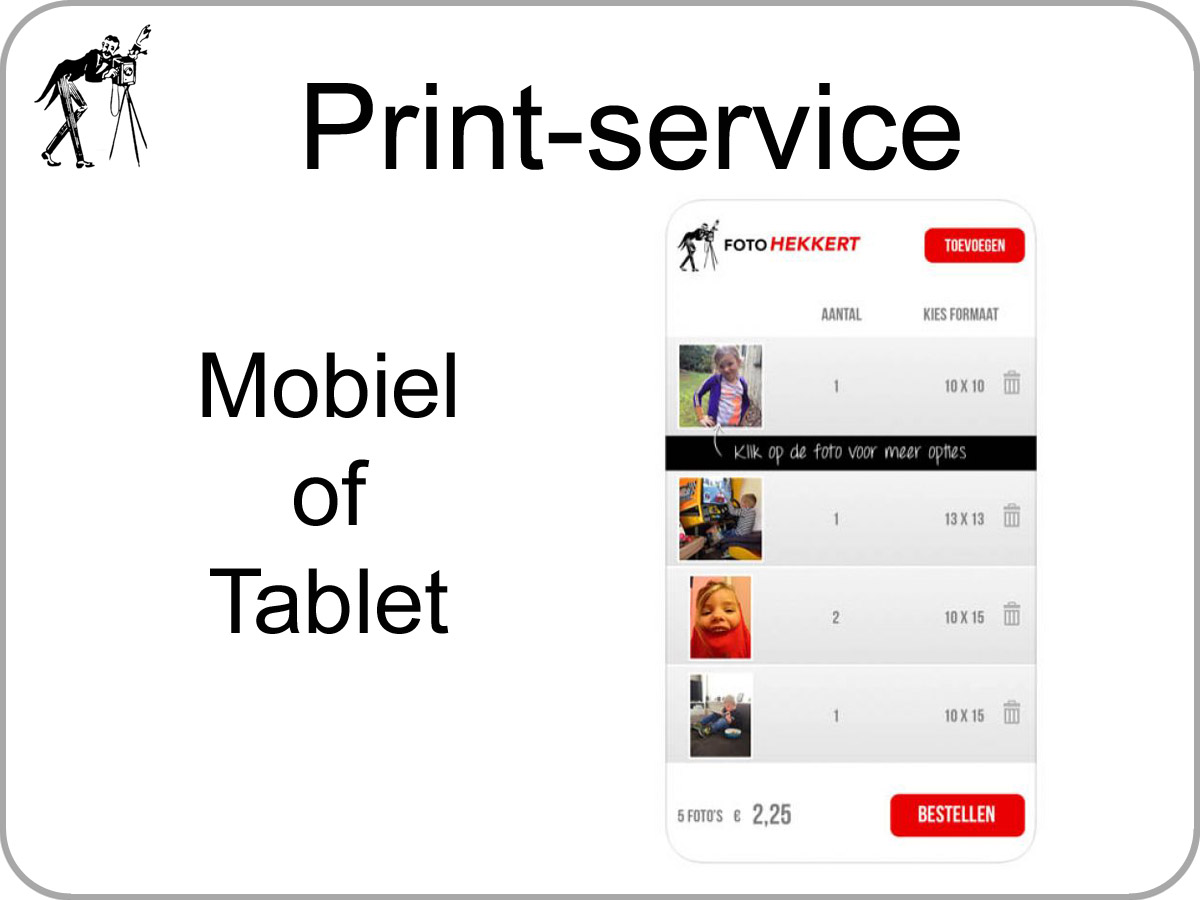 Snel service prints uit Apple IOS of Android