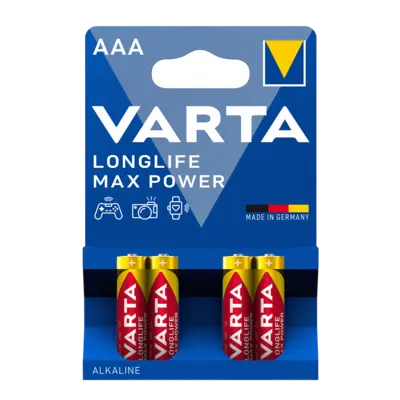 Varta Longlife Max Power AAA / LR03 Alkalinebatterijen 4-Pack