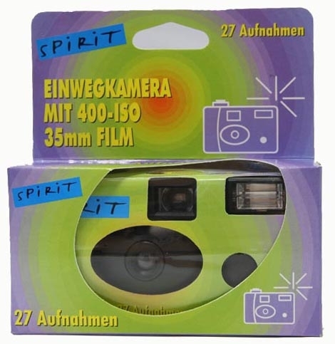 Single Use camera met 400 ASA en 27 opn.