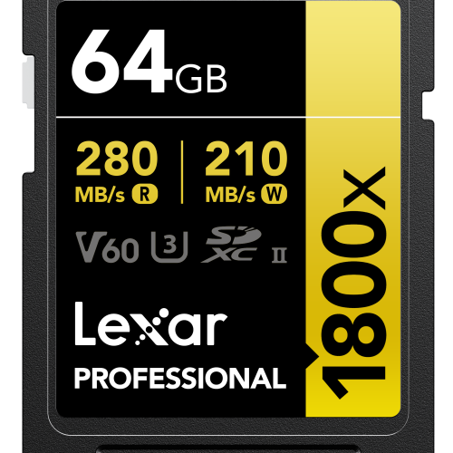 Lexar SDXC 64 GB SD PRO UHS-II U3 V60 1800x
