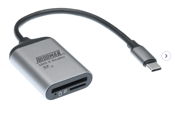 Hoodman Steel SD & Micro SD UHSII  card reader USB 3.2 Gen 1