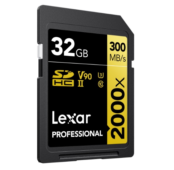 Lexar SDXC Professional UHS-II 2000x 32GB Gold Series 