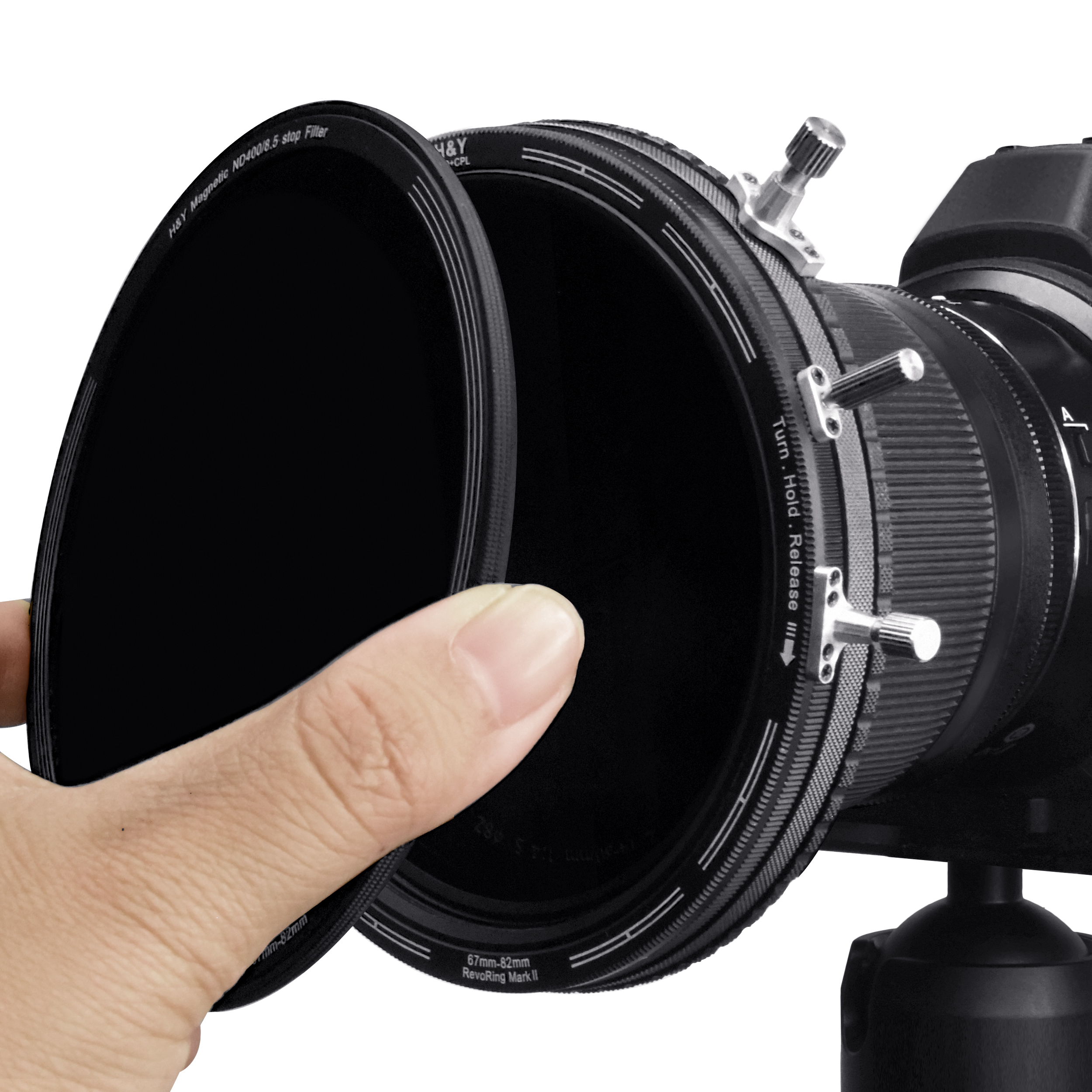 H&Y HD EVO Ring ND3-1000 + CPL Filter MkII 58-77mm