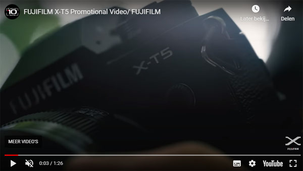 Link naar Fujifilm X-T5 Videoclip