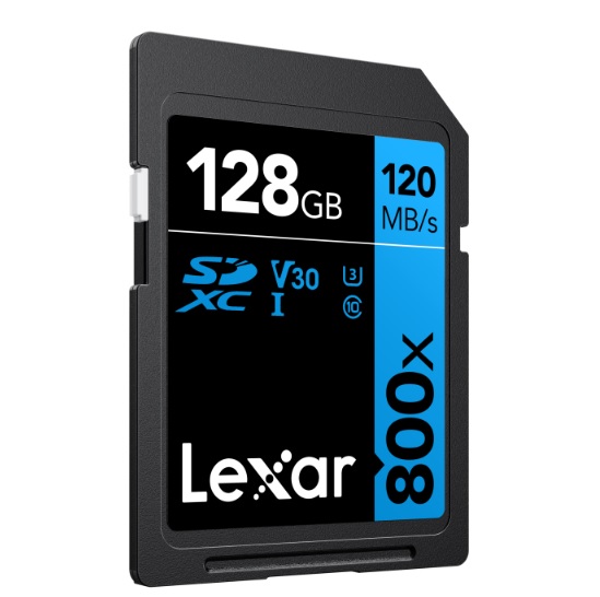 Lexar SDXC Blue Series UHS-I 800x 128GB V30