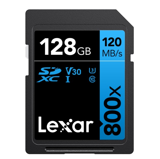 Lexar SDXC Blue Series UHS-I 800x 128GB V30