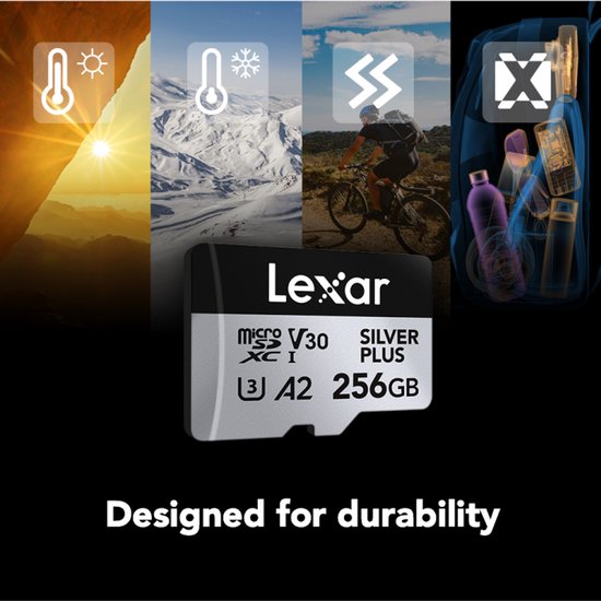 Lexar Professional SILVER PLUS microSDXC 256GB UHS-I V30
