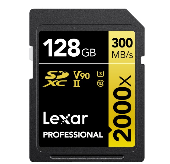 Lexar SDHC 128 GB PRO UHS II U3 V90 2000x Gold