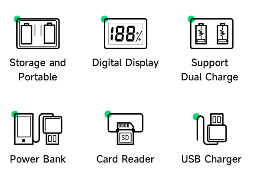 DuoCharger voor Fujifilm NP-W126 accu's